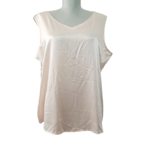 Russell Kemp ivory and gold lamé reversible top - Picture 3 of 9